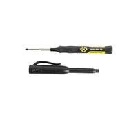 C.K Tools Extra Long Tip Marker Pen Black, 45 mm Carpenter Nib, 1 mm Fine Point, Permanent Waterproof Quick Dry Ink for Drilling, Brackets, Battens, Jobsite Construction and Electrical Work, CK T3592