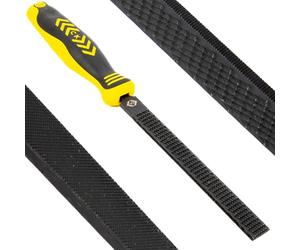 C.K Tools File Rasp 150mm Double Sided Flat, Bastard Rasp & Bastard Cut, High Carbon Black Oxide Steel, Ergonomic Two Component Grip, Secure Tang Bond, Lanyard Compatible for Versatile Use CK T0106A 6