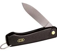 C.K Tools Locking Pocket Knife, Spear Point Blade, Manual Opening, 95mm | Centred Spear-Point Profile Supports Detailed Cutting, while Brass Rivets and a Lanyard Shackle Suit Everyday Trade Tasks