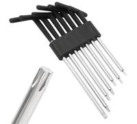 C.K Tools T-Handle Torx Key Set 7 Piece, Long Reach Star Wrenches, Chrome Vanadium Tips, Anti Slip PVC Grip, C45 Steel Shafts, Sizes T10 T15 T20 T25 T27 T30 T40, Mechanics, Workshop Engineers CK T4419
