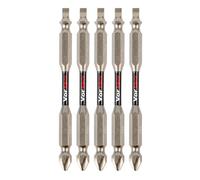 C.K Tools Vorteck Double Ended Impact Screwdriver Bits PZ2 SL4, 90 mm Bit Set for Impact Drivers, 1/4 inch Hex Quick Lock Shank, Magnetic Torsion Zone, Pack of 3 CK T4482 DEPZ2SL409D3
