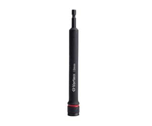 C.K Tools Vorteck Extra Deep 13mm Nut and Bolt Driver, 152mm Long Reach with 100mm Pass Through Depth, 1/4 Inch Hex Quick Lock Shank, 50BV30 Steel Impact Compatible for Cable Trays CK T4530 13