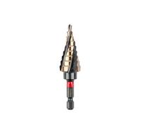 C.K Tools Vorteck HSS Cobalt Step Drill Bit 4-20mm, 5% Cobalt High Speed Steel, Hex Quick-Lock Shank for Stainless Steel, Brass and Sheet Metal Drilling, Deburring Tool for Electricians, T3016 4-20