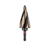 C.K Tools Vorteck HSS Cobalt Step Drill Bit 6-32mm, 5% Cobalt High Speed Steel, Hex Quick-Lock Shank for Stainless Steel, Brass and Sheet Metal Drilling, Deburring Tool for Installers, T3016 6-32