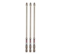 C.K Tools Vorteck Impact Screwdriver Bits PZ2, 150 mm Pozidriv Bit Set for Impact Drivers, 1/4 inch Hex Quick Lock Shank, Magnetic Torsion Zone, Long Reach Driver Bits, Pack of 3 CK T4470 PZ2L15D3