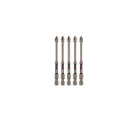 C.K Tools Vorteck Impact Screwdriver Bits PZ2, 90 mm Pozidriv Screwdriver Bit Set for Impact Drivers, 1/4 inch Hex Quick Lock Shank, Magnetic Torsion Zone, Pack of 5 CK T4470 PZ2L09D5