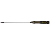 C.K Tools Xonic ESD Slotted Screwdriver, 3.0mm x 150mm, Electronics Repair | Alloy steel blade, hollow rotating cap for fingertip control, precision-machined tip, black anti-peel finish, slim handle