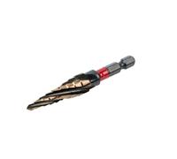 C.K Tools Vorteck HSS Cobalt Step Drill Bit 4-12mm, 5% Cobalt High Speed Steel, Hex Quick-Lock Shank for Stainless Steel, Brass and Sheet Metal Drilling, Deburring Tool for Electricians UK, T3016 4-12
