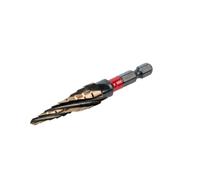 C.K Tools Vorteck HSS Cobalt Step Drill Bit 4-12mm, 5% Cobalt High Speed Steel, Hex Quick-Lock Shank for Stainless Steel, Brass and Sheet Metal Drilling, Deburring Tool for Electricians UK, T3016 4-12