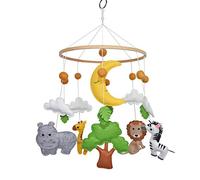 C&K WORKS Baby Nursery Mobile Soft Jungle Safari Zoo Animals