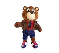 (C) Kanye Teddy Bear Plush Doll West Graduation Teddy Bear Gift Stuffed Animal Toys