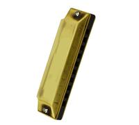 C Key 10-hole Noble Golden Diatonic Blues Harmonica Exquisite Musical Instrument Harmonica Suitable For Beginners