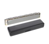 C Key Boys and Girls Harmonica 28 Hole Metal Mouth Organ for Beginners | Black Chrome-plated Copper Plate, Easy to Operate, Christmas and Birthday Gifting Choice