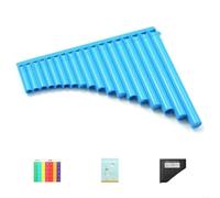 C Key Pan Flute 18 Pipes, Beginner Panpipes with Bag & Manual