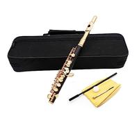C Key Resin Piccolo，Guarantee Top Quality Sound, Black Gold Piccolo Musical Instrument, For Beginner Kids Student, With Case, Tuning Rod And Cloth