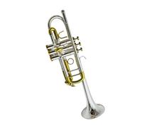 C Key Silver Plated Trumpet Beginner Trumpet | Professional Brass Instrument