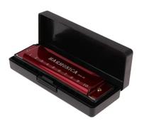 C Key Ten Hole Diatonic Harmonica With Case Beautiful Appearance(Red)