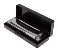 C Key Ten Hole Diatonic Harmonica With Case Beautiful Appearance(Silver)