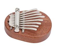 C Key Thumb Piano, Easy Carry Musical Toy Mahogany + Metal 8 Tone Kalimba for Key Case for Shoulder Bag