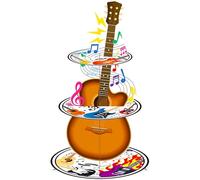 C L cooper life Guitar Cupcake Stand Music Cupcake Stand