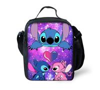 (C) Lilo And Stitch Kids Lunch Box Bag, Reusable Food Pack For Picnic School,hot Or Cold Snacks