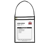 C-Line 1-Pocket Shop Ticket Holder w/Setrap, Black Stitching, 75-Sheet, 9 x 12, 15/Box