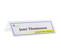 C-line 2.5 x 8.5 Inch Medium Heavy Weight Rigid Plastic Name Tent Card Holder - Clear (Pack of 25)