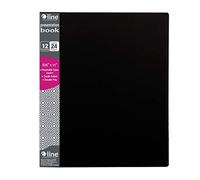 C-Line 24-Pocket Bound Sheet Protector Presentation Book, 48-Page Capacity, for 8.5 x 11-Inch Inserts, Black (33240)