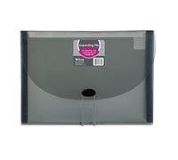 C-line Biodegradable 13 - Pocket Poly Expanding File Set includes Tabs/ Button/ Elastic Closure/ Letter Size - Smoke