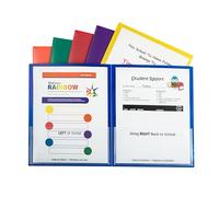 C-Line Classroom Connector School-to-Home Folders, Assorted Colors, 6 per Pack (32010)