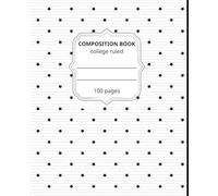 C-Line Composition Notebook: College Ruled, 100 pages, Black and white polka star