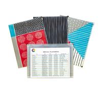 C-Line Zip 'N Go Reusable Poly Envelope, Playful Pops Design, Pack of 3 (54610)