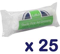 C.M.S Medical First Aid Large HSE Sterile 18x18cm Wound Dressing Bandages x 25