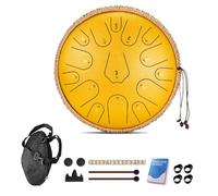 C Major Steel Tongue Drum -14 Inch 15 Notes Handpan Tongue Drums, Steel Hand Pan Percussion Instruments For Adults, Handpan Drum Instrument(D)