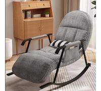 C??moda mecedora con coj??n acolchado silla de interior para dormitorio sala de estar y oficina apoya hasta 300 lbs ideal para leer y descansar en casa.