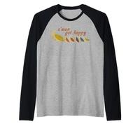C’mon Get Happy Retro Quail Family Cute Design Raglan Baseball Tee