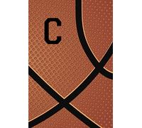 C: Monogram Initial Letter Name Basketball Journal/Notebook, Basketball Playbook, Personalized Basketball Gift, Basketball Player Notebook, Basketball ... gift, 120 Pages of 6" x 9" Lined Notebook