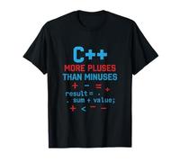 C++ More Pluses Than Minuses Math Code Design T-Shirt