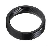 C-Mount Extension Tube 25mm Aluminum Adapter Ring for Industrial Security Cameras - Accurate Spacer to Increase Focal Length 9mm Thick(Black)
