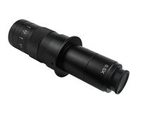 C-Mount Lens Microscope Barlow Auxiliary Objective 180X 120X 300X Zoom For HDMI USB Video Microscopy Camera(180x)