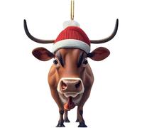 (C) Novelty Festive Christmas Decorations Christmas Decoration Personalized Cow Gift Christmas Tree Hanging Decoration Ornaments for Indoor Outdoor,