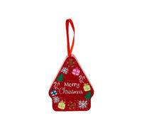 (C, One size) Christmas Decoration Tinplate Candy Decorative Box Gift Packaging Box for Kids Boy Girl New Year Supplies