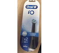 (C) ORAL-B iO Ultimate Clean 2x Replacement Brush Heads (BLACK) 100% GENUINE new