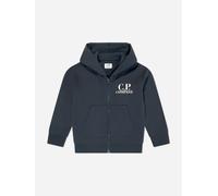 C.P. Company Boys Goggle Hooded Zip Up Top in Navy - Blue - 14 Yrs