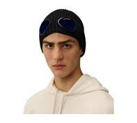 C.p. Company , Merino Wool Goggle Beanie Hat ,Black male, Sizes: ONE SIZE