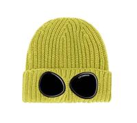 C.P. Company Knitted Golden Palm Green Goggle Hat-M