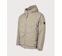 C.P. Company Mens C.P. Shell-R Padded Hooded Lens Jacket - Colour: 356 Fallen Rock - Size: Medium