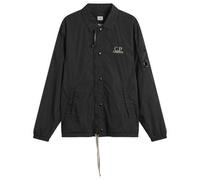 C.P. Company Men's Chrome-R Zipped Lens Logo Overshirt Black