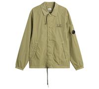 C.P. Company Men's Chrome-R Zipped Lens Logo Overshirt Moss Gray