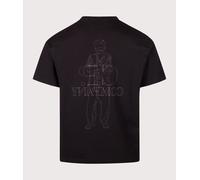 Cp Company Mens Cp Company Sailor-Print Relaxed-Fit Cotton T-Shirt Black M